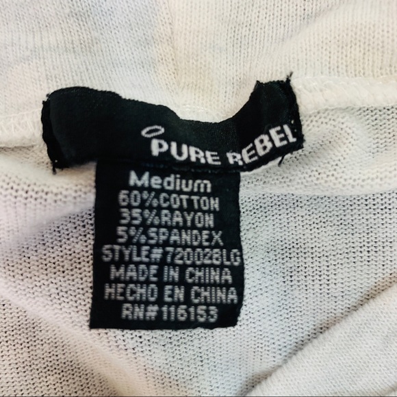 Pure Rebel Gray Cowl Neck Short Sleeve Knit Tunic Top Size Medium - Picture 7 of 9